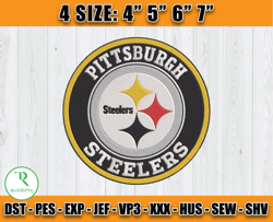 NFL Pittsburgh Steelers logo embroidery design, NFL Machine Embroidery, Pittsburgh Steelers Embroidery Files
