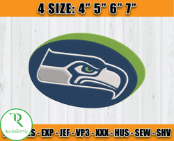 Seattle Seahawks Embroidery Machine Design, NFL Embroidery Design, Instant Download