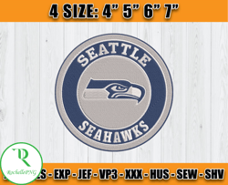 Seattle Seahawks Embroidery Design, Brand Embroidery, Embroidery File, NFL Sport Embroidery