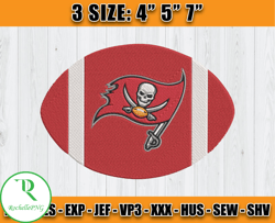 Tampa Bay Buccaneers Ball embroidery design, Buccaneers embroidery, NFL embroidery, Logo sport embroidery D25