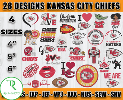 Kansas City Chiefs Football Logo Embroidery Bundle, Bundle NFL Logo Embroidery 16