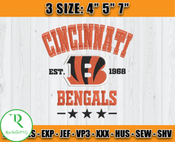 Cincinnati Bengals Football Embroidery Design, Brand Embroidery, NFL Embroidery File, Logo Shirt 19