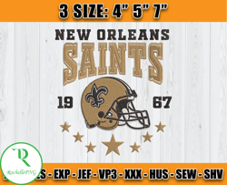 New Orleans Saints Football Embroidery Design, Brand Embroidery, NFL Embroidery File, Logo Shirt 42