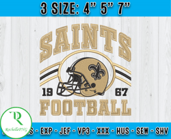 New Orleans Saints Football Embroidery Design, Brand Embroidery, NFL Embroidery File, Logo Shirt 74