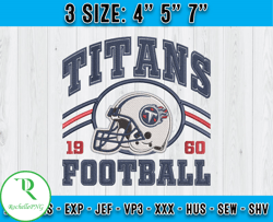 Tennessee Titans Football Embroidery Design, Brand Embroidery, NFL Embroidery File, Logo Shirt 96