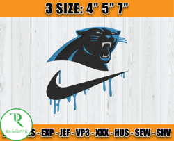 Carolina Panthers Nike Embroidery Design, Brand Embroidery, NFL Embroidery File, Logo Shirt 97