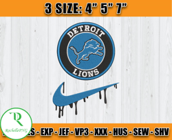 Detroit Lions Nike Embroidery Design, Brand Embroidery, NFL Embroidery File, Logo Shirt 112