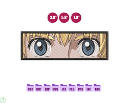 Armin Eyes Anime Embroidery Design, Anime Embroidery Design 110