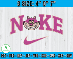 Nike Cheshire Cat Embroidery, Alice in Wonderland Embroidery, Disney Nike Embroidery