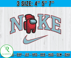 Nike x Red Among Us Embroidery, Nike x Embroidery, embroidery pattern