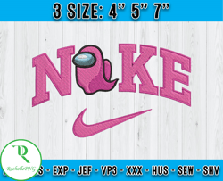 Nike x Pink Among Us Embroidery, Cartoon Embroidery Machine