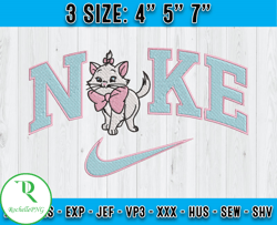 Nike x Marie Embroidery, Disney Characters Embroidery, embroidery machine