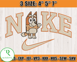 Nike X Bingo embroidery, Bluey Character embroidery, embroidery design