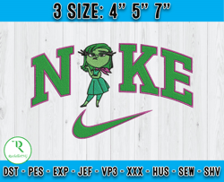 Nike Disgust Embroidery, Disney Embroidery, Inside Out Characters Embroidery