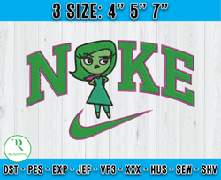 Nike Disgust Embroidery, Inside Out Cartoon Embroidery, Embroidery Machine