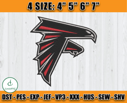 Atlanta Falcons Embroidery, NFL Falcons Embroidery, NFL Machine Embroidery Digital, 4 sizes Machine Emb Files-22-Lewis