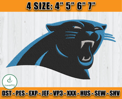 NFL Panthers Embroidery, NFL Machine Embroidery Digital, 4 sizes Machine Emb Files - 02 Lewis