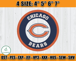 Chicago Bears Embroidery, Snoopy Embroidery, NFL Machine Embroidery Digital, 4 sizes Machine Emb Files -13 Lewis
