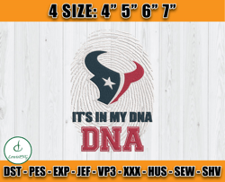 It's My DNA Texans Embroidery Design, Houston Texans Embroidery, Football Embroidery Design, Embroidery Patterns