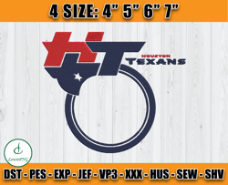 Houston Texans Logo Embroidery, Texans Embroidery, NFL Sport Embroidery, Embroidery Design files