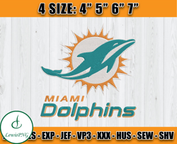 NFL Logo Embroidery Designs, Miami Dolphins Embroidery Files , NFL Miami Dolphins, Machine Embroidery Designs