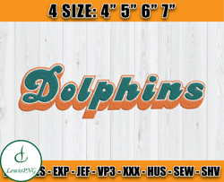Miami Dolphins Embroidery Design, Brand Embroidery, Embroidery File, Sport Embroidery, NFL Miami Dolphins