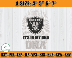 It's My DNA Raiders Embroidery Design, Las Vegas Raiders Embroidery, Football Embroidery Design by LewisPNG