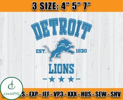 Detroit Lions Football Embroidery Design, Brand Embroidery, NFL Embroidery File, Logo Shirt 06