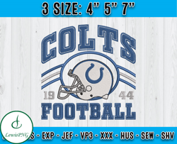 Indianapolis Colts Football Embroidery Design, Brand Embroidery, NFL Embroidery File, Logo Shirt 87
