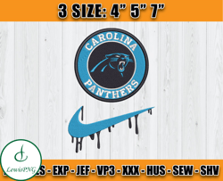 Carolina Panthers Nike Embroidery Design, Brand Embroidery, NFL Embroidery File, Logo Shirt 109