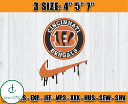 Cincinnati Bengals Nike Embroidery Design, Brand Embroidery, NFL Embroidery File, Logo Shirt 110
