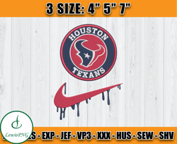 Houston Texans Nike Embroidery Design, Brand Embroidery, NFL Embroidery File, Logo Shirt 113