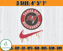 Tampa Bay Buccaneers Nike Embroidery Design, Brand Embroidery, NFL Embroidery File, Logo Shirt 123