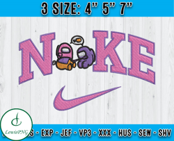 Nike x Among Us Embroidery, Cartoon embroidery, embroidery design movie