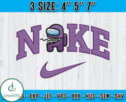 Scampostor Among Us Embroidery, Nike cartoon Embroidery, Embroidery Design