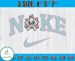 Nike x Marie Embroidery, The Aristocats Characters Embroidery, Embroidery File