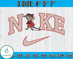 Roquefort the Mouse Embroidery, Nike Disney Embroidery, Embroidery Pattern
