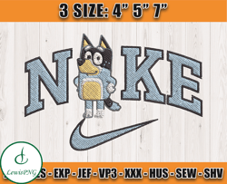 Nike X Bandit embroidery, Bluey Character embroidery, Embroidery Machine