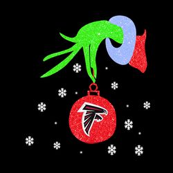 Grinch Hand Merry Christmas Atlanta Falcons png