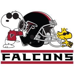 Snoopy Dog with Atlanta Falcons Helmet SVG