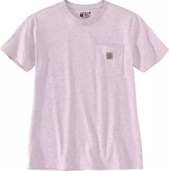 Women's WK87 Workwear Pocket SS T-Shirt, Amethyst Fog Nep