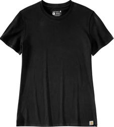Women's Crewneck T-Shirt , Color: Black