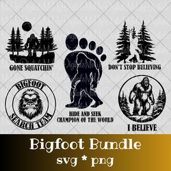 Bigfoot Sasquatch SVG PNG Bundle