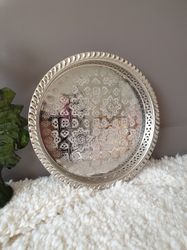 Moroccan tray *sinya*in chiseled mesh-handmade