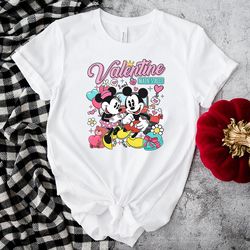 Mickey and Minnie Couple Valentine On Main Street Shirt