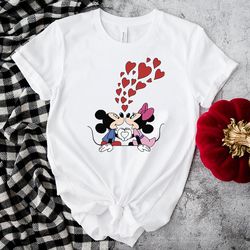Mickey Dineyworld Ears Valentines Day Hearts Shirt