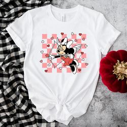 Minnie Checkered Disney Valentine Shirt