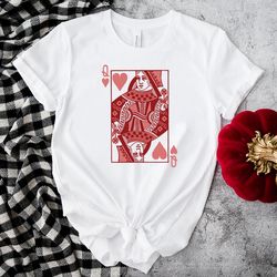 Queen of Hearts Playing Card Shirt