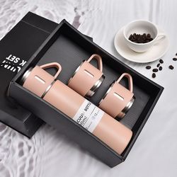 500ml Stainless Steel Vacuum Insulated Bottle Gift Set - Office Business Style Coffee Mug Thermos Bottle - Portable Flas