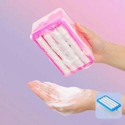 Hands-Free Foaming Soap Box - Multifunctional Soap Dish - Draining Household Storage Box - Cleaning Tool